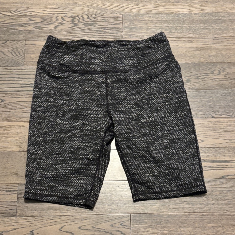 Joe Fresh Black and Gray Patterned Bike Shorts